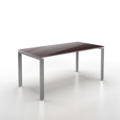 Bureau droit Doria en verre