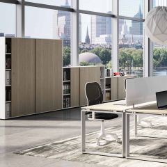 Armoire mi-haute avec portes coulissantes L180 cm