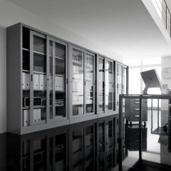 Armoire à portes coulissantes en verre L180 H200
