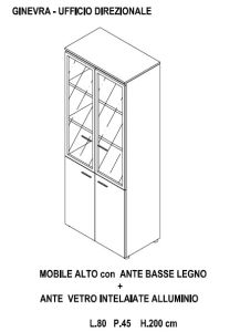MOBILE ALTO ANTE VETRO/LEGNO art. UCHG5-2008W