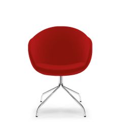 Poltrona con base cromo Iris/P2 