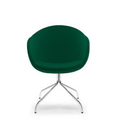 Poltrona con base cromo Iris/P2 