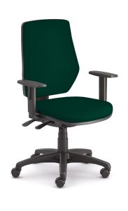 Sgabello dattilo Exagonus con braccioli Ignifugo verde 44 PROMO