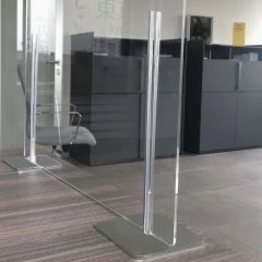 Coppia di supporti in appoggio per schermi protettivi da scrivania (pannello escluso)