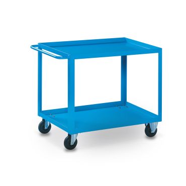 Carrello monoblocco con 2 piani e ruote 