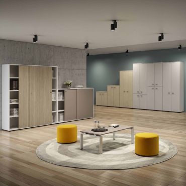 Armoire mi-haute avec portes New Rossana L90 cm