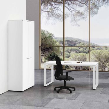 Ufficio completo Ring con armadio alto e seduta.